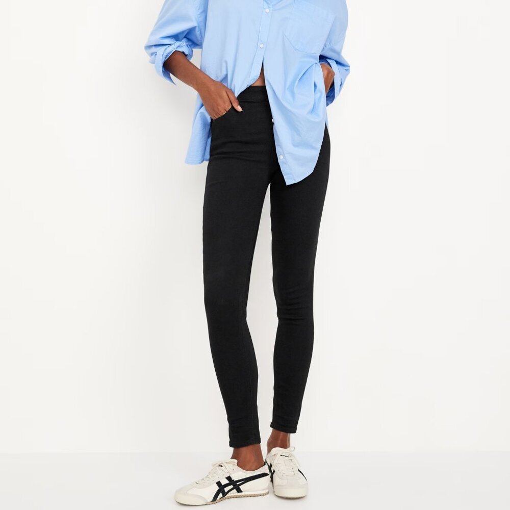 Old Navy Black Skinny Jeans Size 22 Long EUC